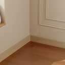 Yutianli Peel and Stick Wall Baseboard Molding Trim 6-Pack of 39.5"x 3.2" Oak PVC Wall Base Moulding Trim Self Adhesive Ceiling Molding Trim