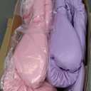 Kanayu 14 Pcs Boxing Gloves and Headgear Set for Beginners Youth 16 Ounce Boxing Gloves Headgear Helmet Hand Wraps Mouth Guards Equipment for Beginners Training Equipment Gifts (Purple, Pink)