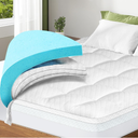 Dual Layer 3 Inch Memory Foam Mattress Topper Twin XL Size, 2 Inch Cooling Gel Memory Foam Plus 1 Inch Pillow Top Mattress Pad Cover, with 8-21 Inch Deep Pocket, White