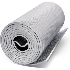 5 MM Reflective Insulation Foam Roll 15.7" x 12.95 Ft, Water Heater Blanket Insulation Wrap Foam Core Radiant Barrier Double Side Aluminum Foil Thermal Shield for Water Heater Tank Window Garage Door
