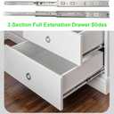 Hitess 10 Pairs of 18 Inch Full Extension Ball Bearing Side Mount Cabinet Drawer Slides,85 LB Load Capacity with Rear Mounting Brackets