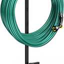 Garden Hose Holder Detachable, Heavy Duty Metal Water Hose Hanger Freestanding Hose Organizer Hose Holders for Outside (Black)