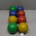 Pointyard 100mm Bocce Ball Set, Regulation Bocci Ball Set with 8 PE Bocce Balls/1 Pallino/Carrying Bag/Measuring Tape - Outdoor Family Bocce Game for Backyard/Lawn/Beach (Red,Blue,Green,Yellow)