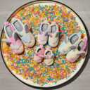 Dearfoams Easter Basket Stuffers Gifts for Kids Family Matching Fuzzy Bunny Slippers (3-6)
