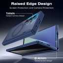 Ruky for Z Fold 7 Case with Front Privacy Screen Protector, ZFold 7 Case with Hinge Protection [Compatible with MagSafe] Protective Translucent Hard Magnetic Phone Case for Galaxy Z Fold 7, Blue