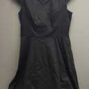 DRESSTELLS Women's Cocktail Dresses, Formal Wedding Guest Modest Church Vintage Tea Party Midi Evening Dress (Medium, Black)