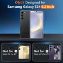 SPIDERCASE for Samsung Galaxy S24 Case, [12 FT Military Grade Drop Protection] with 2PCS [ Screen Protector+Camera Lens Protector] Heavy Duty Shockproof Case,Black