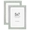 5x7 Picture Frame Set of 4, 4x6 with Mat or 5x7 Without Mat Minimalist Style Photo Frame with Plexiglass Cover for Wall & Tabletop Display