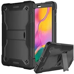 Fingic for Samsung Galaxy Tab A 10.1 Case 2019(Not for A10.1 2016/A7 10.4 2022/2020/ A8 10.5 2021/A10.5 2018) Heavy Duty Shockproof Bumper Kickstand Case for Tab A 10.1 2019(SM-T510/T515/T517),Black
