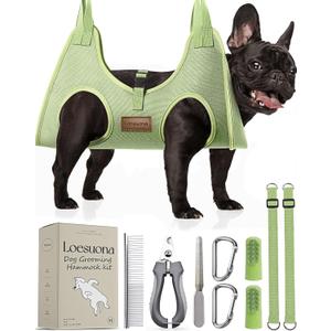 Dog Grooming Hammock – for Dogs Cat Grooming Hammock,Dog Sling for Nail Trimming with Dog Nail Clippers for Small Dogs,Dog Hammock for Nail Trim,Dog Hanging Harness for Nail Trimming M
