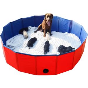 Artilife Whelping Pen for Dogs,Whelping Box for Dogs and Puppies,Dog Birth Supplies,Portable Whelping Pool Whelping Box,Foldable Dog Bath Pool (63inch Dia.x12inch H(160x30cm))