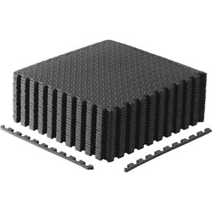 CAP Barbell Exercise Puzzle Mats Packs Tiles 24"x24" x 1/2" | Multiple Options (Diamond Pattern - Black - 3- Pack - 18 Tiles)