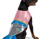 cyeollo Dog Costumes for Large Dogs Sparkly Mermaid Cosplay Clothes Pet Costme Birthday Party Outfit Dog Halloween Costumes Size XL (Pink)