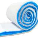 Filter Floss, Polishing Filter Pad for Fish Tank & Aquarium Filters - White/Blue - 1'x20' (20 sq. ft.)