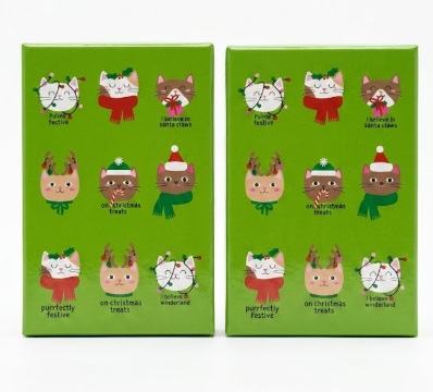 2 x Feline Festive Gift Card Holder ( 12.6cm x 8.1cm x 1.55cm )