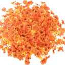 Outdoor Artificial Flowers, 8 Bundles Fake Flowers Autumn Decoration, No Fade Faux Plastic Shrubs for Garden Patio Porch Window Box Decor (Fall Orange)