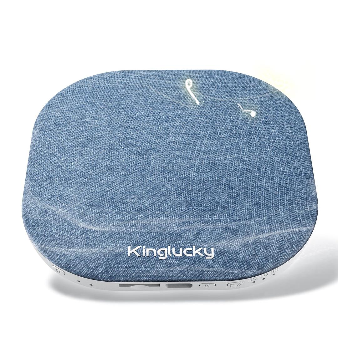 Kinglucky Upgrade F50 Under Pillow Speaker for Sleeping, Bluetooth Sleep Speaker with Built-in Sleep Sounds + TF/microSD Offline, with App Sound Library (Custom Presets) Auto-Off Timer, Up to 10 Hours