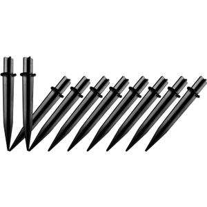 10 Pack Solar Light Stakes Replacement (Fit for Inner Diameter 0.49 inch), Plastic Reinforced Ground Spikes for Solar Wheat Ear Flower Light Outdoor Landscape Path Christmas Yard Garden Deco