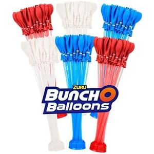 Amazon.com: Bunch O Balloons Rapid-Filling Red, White and Blue Water Balloons 6 Pack (100 Balloons)  Toys & Games