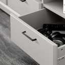 LIMUR 10 Pack 5 Inch(128 mm) Hole Center Matte Black Cabinet Pulls - Kitchen Cabinet Handles, Drawer Pulls,Drawer Handle, Wardrobe & Dresser Handles,Cupboard Hardware Solid Zinc Alloy