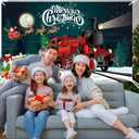 Merry Christmas Backdrop, 180x110cm/5.9x3.6 Feet Christmas Decoration Banner Happy Holiday Background for Photography Home Inside Decor Yard Outside Wall Sign Winter Birthday Party Supplies(Train)