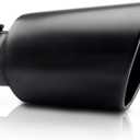 5" Inlet 8" Outlet Exhaust Tip 15” Length Stainless Steel Black
