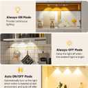 Pak Under Cabinet Lights, Rechargeable Motion Sensor Light Indoor, Wireless and 3-Color Dimmable with Cats Eye Hill Effect, for Display Cabinets, Showcases, Wine Racks, 2 Pack, Silver (16 inch)