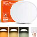 15.8 Inch White LED Flush Mount Ceiling Light Fixture (4 Pcs), 15.8inch-4Pack