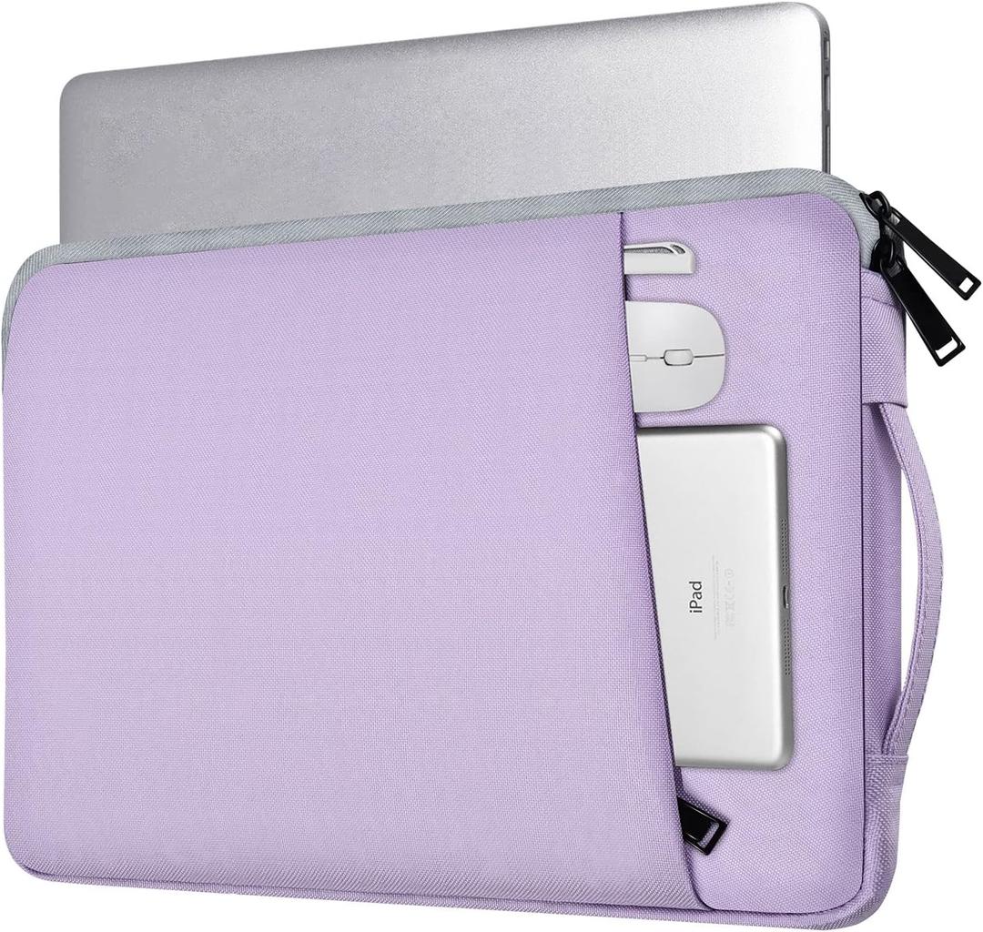 13 Inch Laptop Sleeve Case for 13-inch New MacBook Air M5 A3449 M4 A3240 2025 2026,13 13.6 Inch MacBook Air 13 M3/M2/M1 2020-2024, Computer Carrying Bag with Handle, Purple