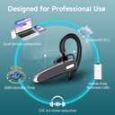 Bluetooth Earpiece Single Ear Business Earbuds with Bluetooth 6.1,Bluetooth Headset for 100H Standby Time,800mAh Battery,Wireless Headset with Mic,Bluetooth Headset for Driving,Work,Trucker,Office