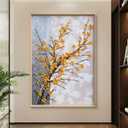 Hand Painted White And Black Flower Canvas Wall Art for Living Room,Large Framed Floral Oil Painting for Bedroom, Modern 3D Floral Artwork Wall Decor for Office Home Decor 28" x 40"
