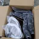 Nalupatio Modern Bar Stools Set of 2, Adjustable Faux Leather Upholstered Swivel Bar Stools, Counter Height Bar Chairs with Back for Kitchen Island, Black