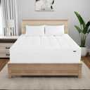 Serta Memory Flex Soft Twin XL Mattress Topper, 2" Pillow Top Mattress Pad, Cushioning Stain Resistant Mattress Protector with 15" Pocket for Secure Fit, Machine Washable, White