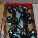 SULIFEEL Roller Skates for Girls Boys Kids,4 Sizes Adjustable Quad Skates with Light up Wheels,Safe Fun Children Skates, Best Gift for Beginners Indoor Outdoor Sports (Medium - Big Kid, Mint Green)