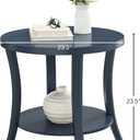 Roundhill Furniture Perth Contemporary Round End Table with Shelf,  Set up Dimension: 23.3" W x 23.3"D x 23.5"H, 
Size	End Table