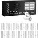 12mm Glass Tips Clear 25 Pack | Reusable Borosilicate Glass Filters | Durable, Easy-to-Clean 12x30mm