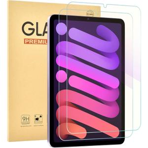 2 Pack Anti Blue Light Screen Protector for iPad Mini 7 Generation A17 Pro [2024],iPad Mini 6 Generation [8.3 Inch2021],9H Hardness Tempered Glass Film,Anti-uv,Eye Protection,Anti-Scratch