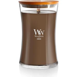 WoodWick Humidor Gifts for Women and Men, 21.5 oz Large Hourglass Candle with Crackling Wick