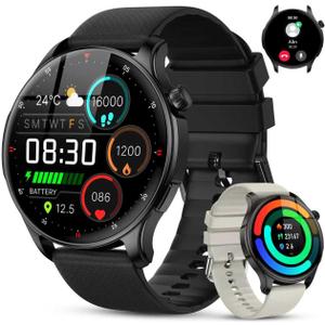 Smart Watch for Men Women Fitness: Waterproof Make Answer Call Digital Mens Watches Running Pedometer Step Tracker Smartwatch Android Phone iPhone Samsung Compatible Sleep SpO2 Heart Rate Monitor