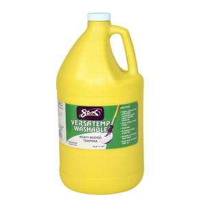 Sax Washable Versatemp Heavy Bodied Tempera Paint, Yellow, 1 Gallon