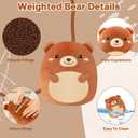 Bear Microwavable Heating Pad for Period Cramps, Cute Bear Plush, Weighted Stuffed Animal Warm Gifts for Kids Adults 10 Inch, 1.2 Lbs