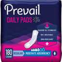 Prevail Incontinence Bladder Control Pads for Women, Moderate Absorbency, Regular Length, 180 Count 
