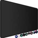 Large Gaming Mouse Pad, 31.5x15.7 inch Large Extended Computer Keyboard Mouse Mat, Water Resist Non-Slip Mousepad Rubber Base Long XXL Desk Mouse Pad for Work & Gaming, Office & Home, Black