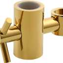 Shower Head Bracket Holder for Hand Held, Biveah Brass Shower Bracket Adjustable for 0.98 inch O.D Slide Bar Titanium Gold, KZS018TG