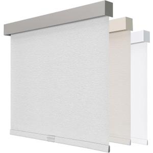 Joydeco 100% Blackout Roller Shades (Pro), Free-Stop Cordless Blinds for Windows, UV Protection, Natural Woven Blinds for Home and Office, Light-Proof Aluminum Cover (34" W x 75" H, Light Grey)
