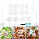 OurWarm 7.5Ft & 6Ft Balloon Arch Stand, Free Bending Shape Balloon Arch Kit, Half Arch Balloon Stand with Base, Balloon Column Stand Kit for Wedding Birthday Baby Shower Graduation Easter Decorations