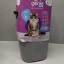 Litter Genie Plus Pail (Silver) | Cat Litter Box Waste Disposal System for Odor Control | Includes 1 Square Refill Bag