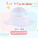 3 Pack Baby Sun Hats, UPF 50+ Summer Beach Protection Hats Wide Brim Sun Cap for Toddler Baby Boys Girls(6-24months) (S)