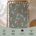 Green Boys Kids Hunting Baby Crib Sheets for Boy 52"x28" Camouflage Deer Hunting Soft Snug Fitted Crib Mattress Cover Animal Hunt Hunter Nursery Baby Sheet for Standard Crib & Toddler Bed Mattress, One size