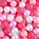 Ball Pit Balls Plastic Balls for Ball Pit Phathalate Free BPA Free Plastic Balls 100pcs 2.2" Set for Toddlers for Play Tent Tunnel (Pink+Red+White)